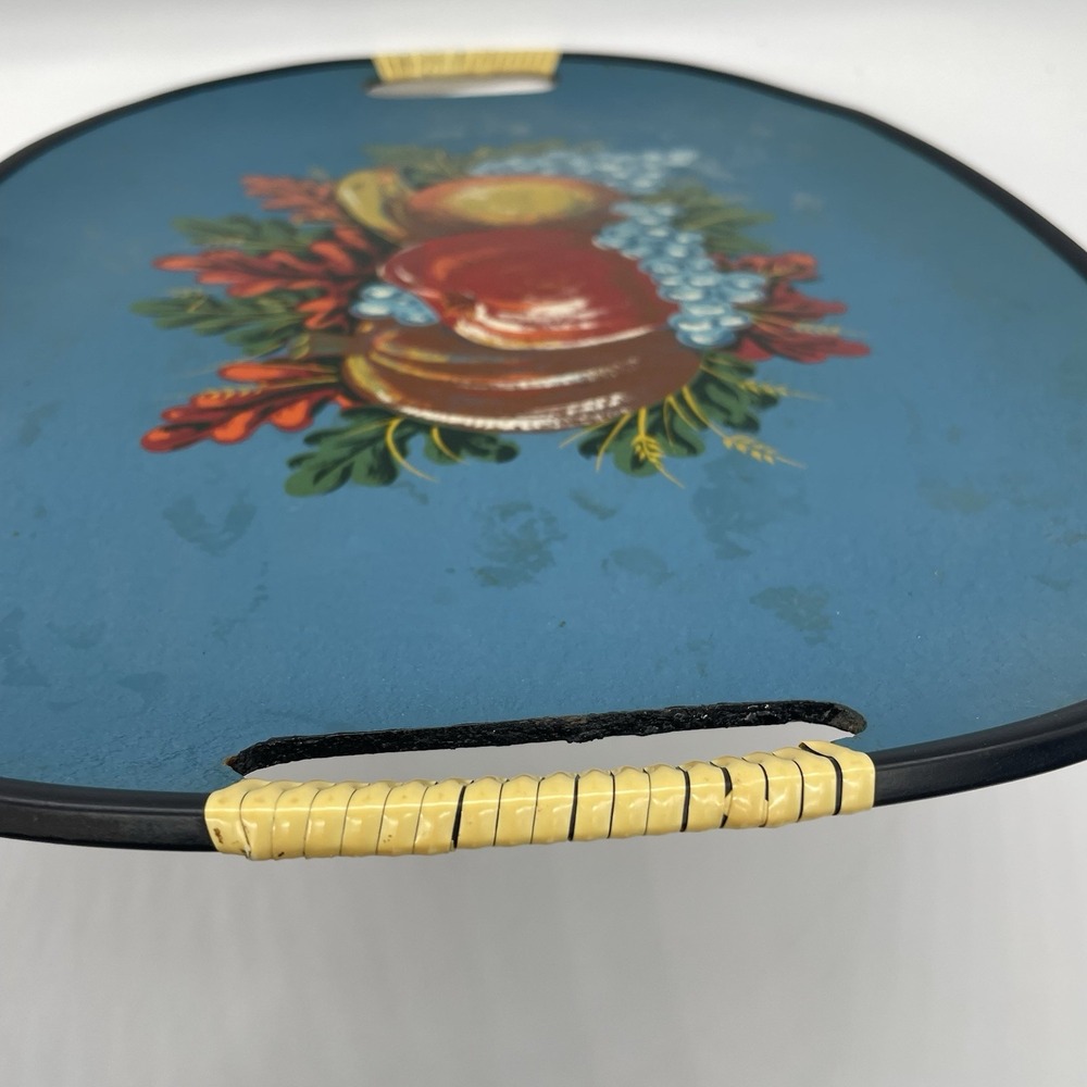 Vintage Tilso Mid-Century Modern Oval Fiberboard Serving Tray Fruit Japan Enesco - Picture 13 of 13